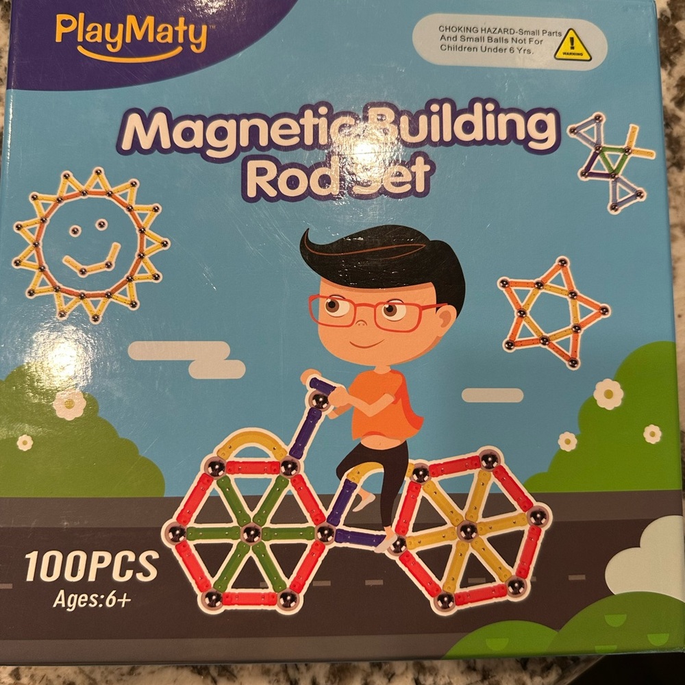 Magnetic Building Set - Multicolor- 100 pieces for ages 6+